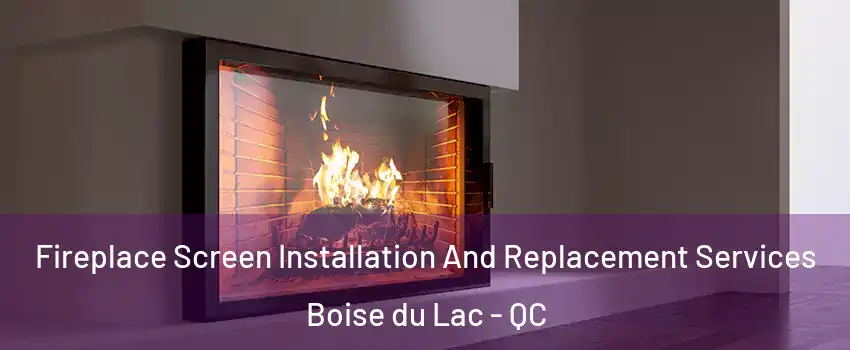  Fireplace Screen Installation And Replacement Services Boise du Lac - QC