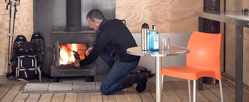 Open Hearth Wood Fireplace Installation in Boisbriand, QC