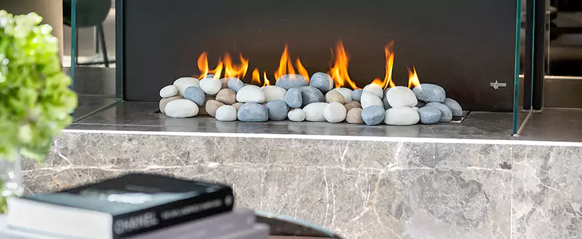 Double-Height Fireplace Design Refurbishment in Boisbriand, Quebec