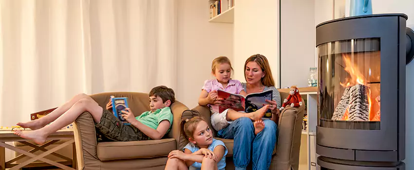 Outdoor Morso Fireplace Broken Screen Replacement in Boisbriand, Quebec