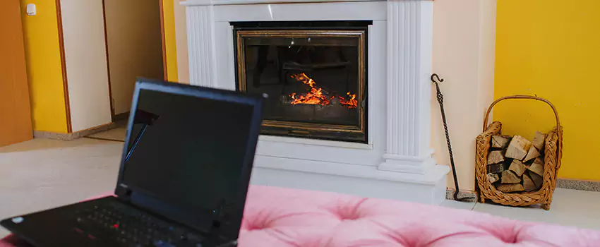 Valor Outdoor Gas Fireplace in Boisbriand, Quebec